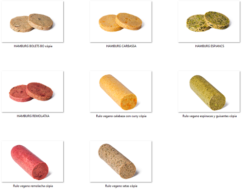 Hambuegueses i rulls vegans de diferents sabors