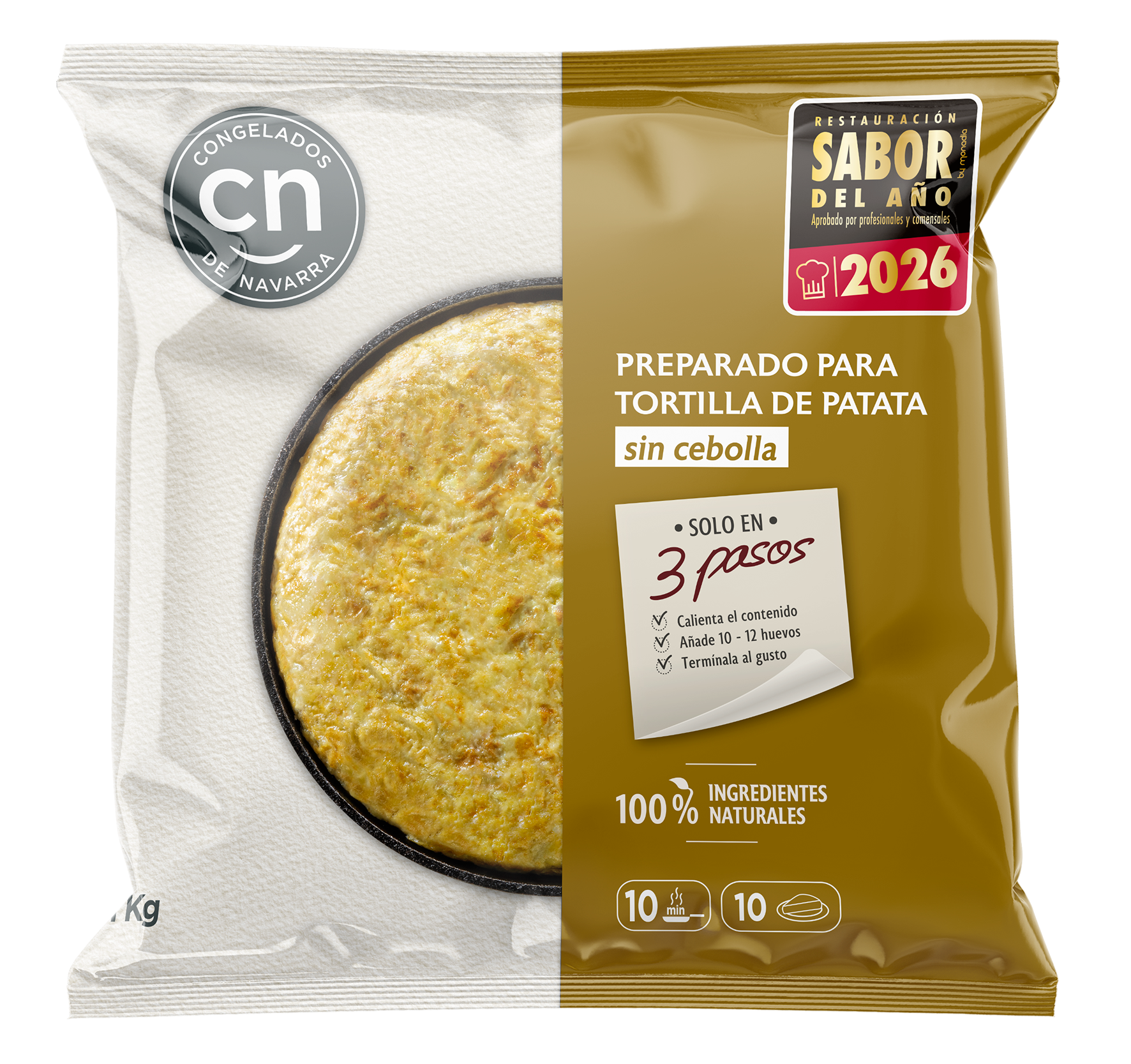 Preparado para tortilla de patata sin cebolla